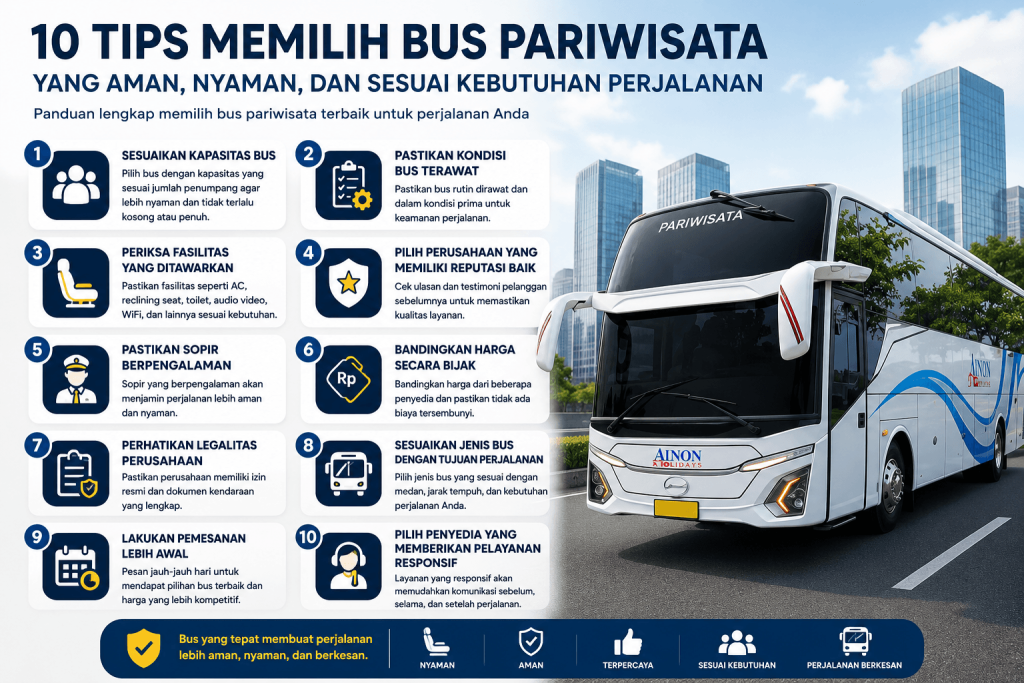 tips memilih bus pariwisata